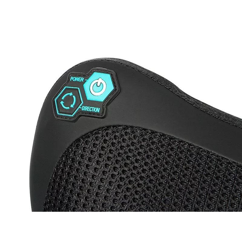 BLO Shiatsu-Massagekissen mit Wärme, 4 rotierende Knoten, Schwarz