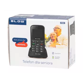 BLOW Schwarz Seniorenhandy mit Standfuß S18D