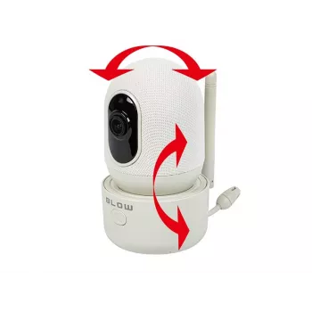 BLOW Electronic Baby Monitor mit 5,5 inch LCD-WLAN-Monitor, Full-HD-Kamera, Schwenken/Neigen/Zoom, Nachtsicht, Gegensprechfunktion, Temperatursensor, Schlaflieder, 300 m Reichweite