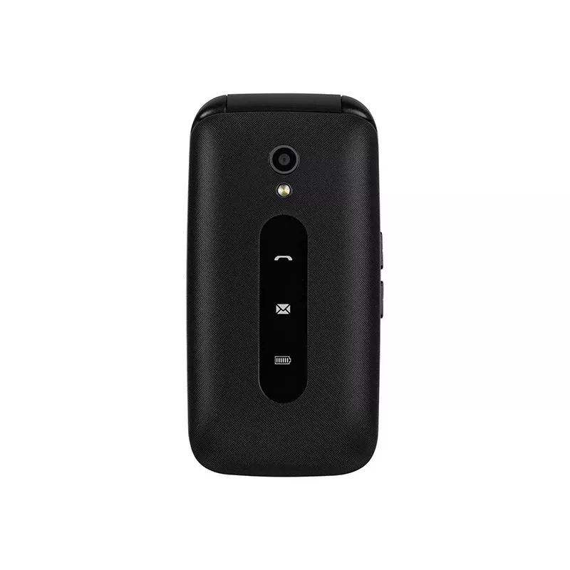 BLOW S24 Schwarz Senioren-Klapphandy mit SOS-Taste, großen Tasten, Dual-SIM, Kamera, FM-Radio, Taschenlampe, Ladeschale