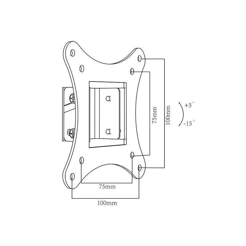 BLOW TV LCD Halterung HQ 10-27 Typ X Feststehende Wandhalterung für 10-27 Zoll Bildschirme, VESA 75x75/100x100, 15 kg, Schwarz