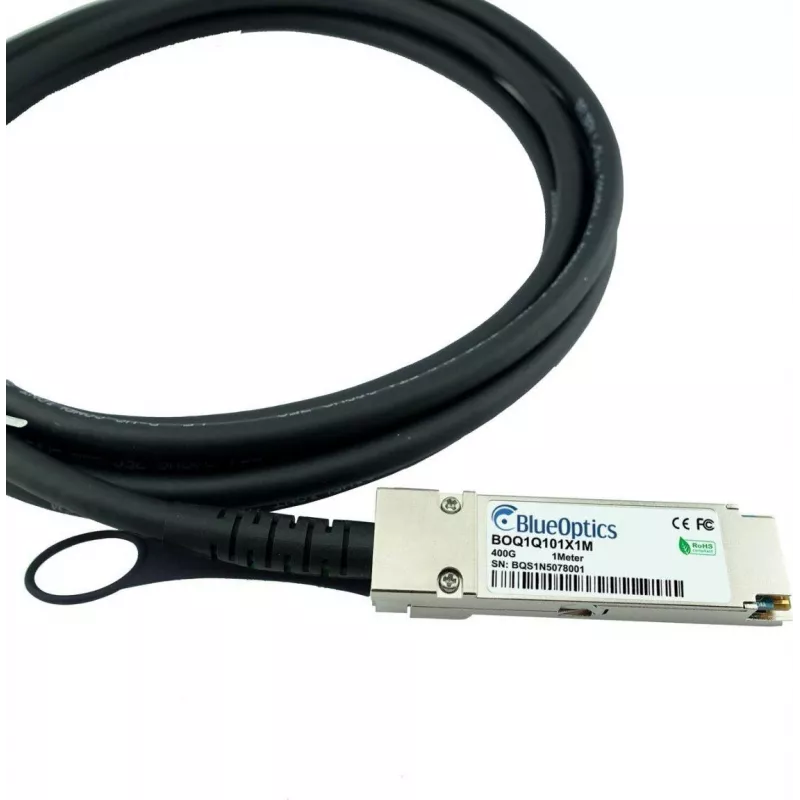 BLUELAN 400G QSFP112 Direct Attach Kupferkabel, 1m, kompatibel mit Supermicro CBL-NTWK-0912-QSFP-1 CBL-NTWK-0912-QSFP-1-BL
