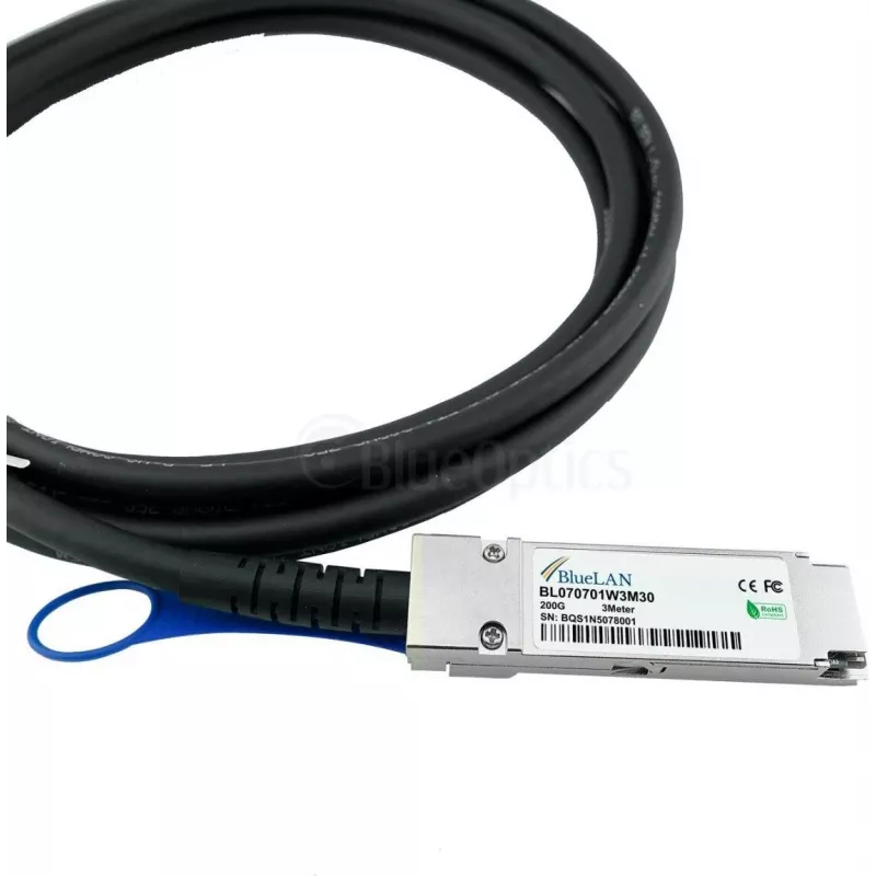 BLUELAN BlueOptics BL070701W3M30-BL InfiniBand HDR QSFP56 DAC-Kabel 3m Orange