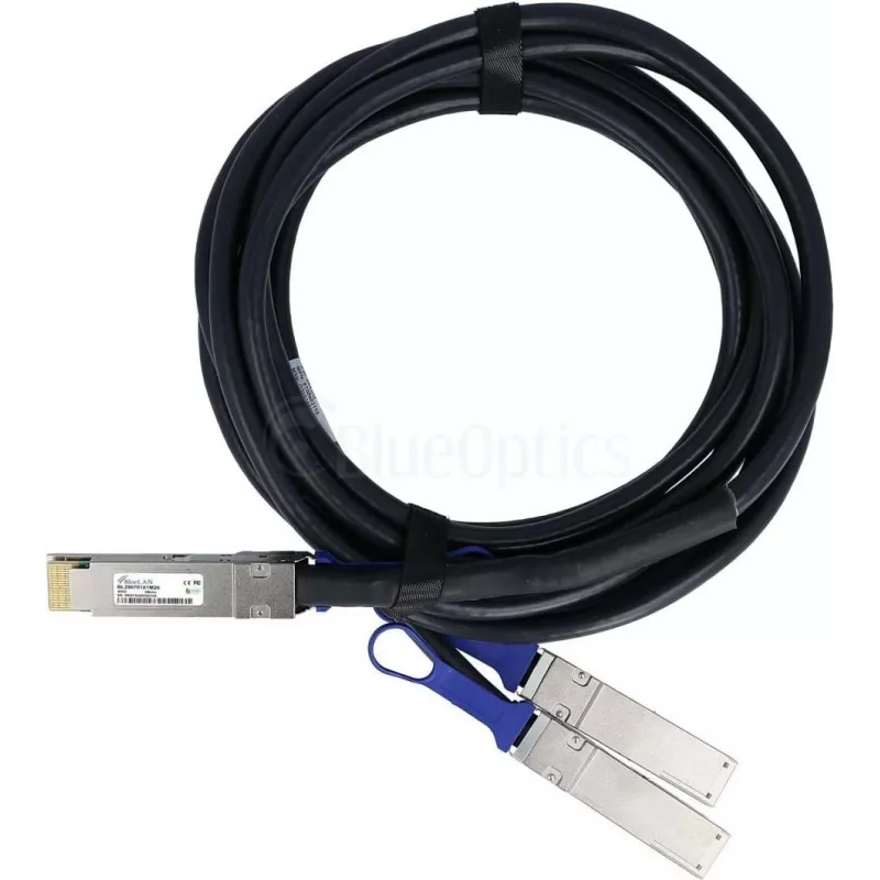 BlueLAN Kompatibles Juniper 720-128729 Passives 400GBASE-CR8 QSFP-DD auf 2x200GBASE-CR4 QSFP56 Direct Attach Breakout-Kabel, 2m, AWG26