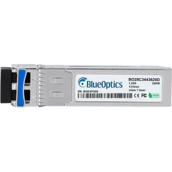 BlueOptics BO28C3443620DIN cSFP 2-Kanal BiDi Transceiver, LC-Duplex, 1000BASE-2BX-U, Singlemode Faser, TX:1310nm/RX:1490nm, 20km, -40°C bis +85°C, DDM