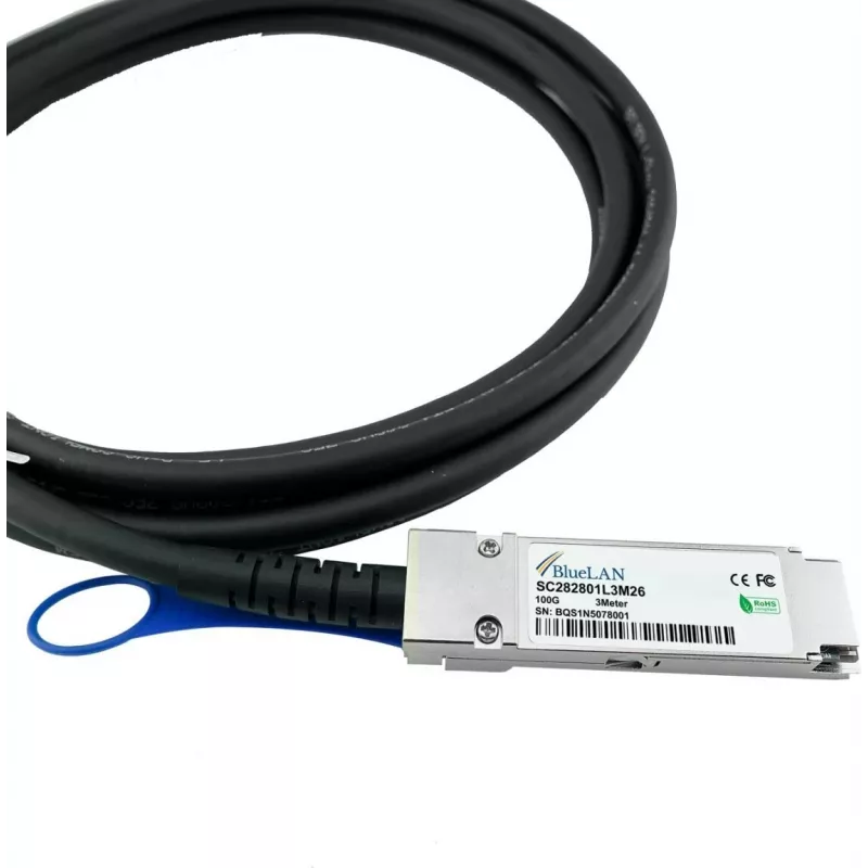 BlueOptics CBL-NTWK-0943-SQ28C10M-BL InfiniBand Kabel 10 m QSFP28 Orange