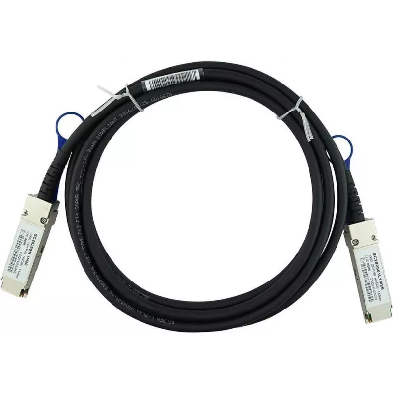 BLUEOPTICS Kompatibles Edge Core ET7402-DAC-3M BlueLAN QSFP28 Direct Attach Kabel, 100GBASE-CR4, InfiniBand EDR, 26AWG, 3 Meter (ET7402-DAC-3M-BL)