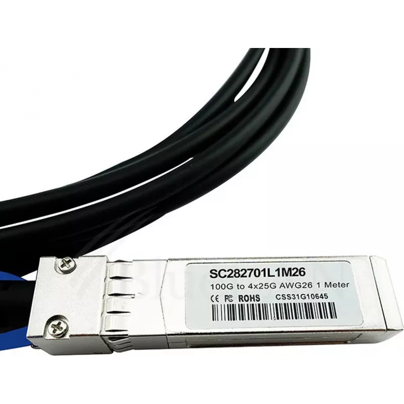BlueOptics MCP7F00-A002R30N Kompatibles BlueLAN QSFP28 auf 4x SFP28 Direct Attach Breakout-Kabel, 2m, passiv, AWG26