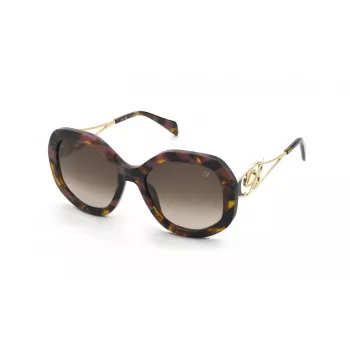 BLUMARINE Damen-Sonnenbrille SBM892-550AHL Butterfly Havana Braun Verlauf 55mm