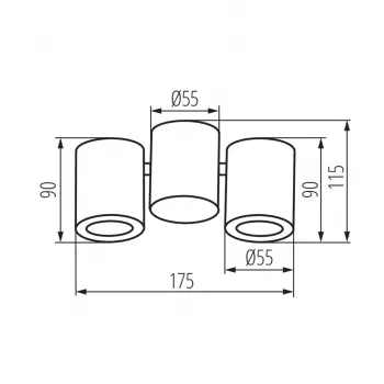 BLURRO 2xGU10 CO-B Doppelstrahler, Schwarz, GU10, Dimmbar, Verstellbare Köpfe, Innenbereich