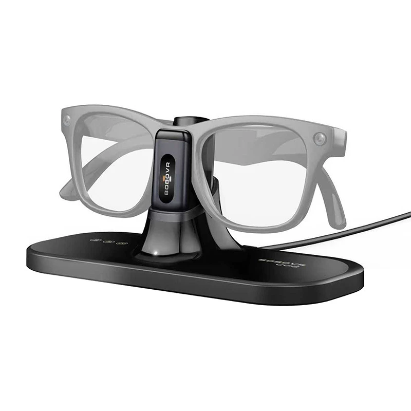 BoboVR CG2 Ladestation für VR-Headsets – 3-in-1 Magnetische Dockingstation mit 350mAh Clip und Reiseetui, Schwarz