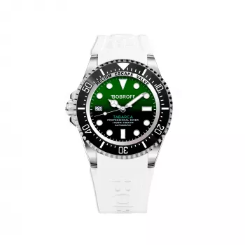 BOBROFF MAN BF0002i-BFSTB 44mm Analog-Quarzuhr Schwarzes Leder