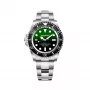 BOBROFF MAN BF0002i Quarz-Analog-Armbanduhr 42mm schwarzes Zifferblatt Lederarmband