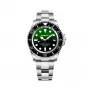 BOBROFF MAN BF0002J1 Analog-Quarzuhr 44mm schwarzes Zifferblatt echtes Lederarmband