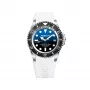 BOBROFF MAN BF0003-BFSTB Analog-Quarzuhr 42mm Edelstahl Schwarzes Leder
