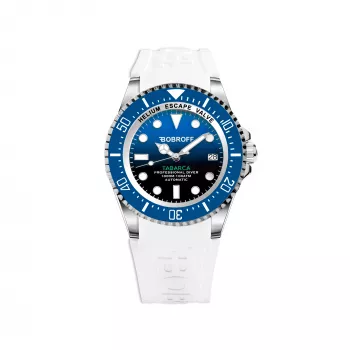 BOBROFF MAN BF0003baBFSTB 42mm Quarz Analoguhr Schwarzes Zifferblatt Lederarmband