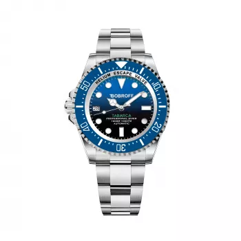 BOBROFF MAN BF0003iba Analog-Quarzuhr 42mm Edelstahl Leder Braun