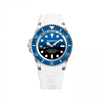 BOBROFF MAN BF0003ibaBF 42mm Quarz-Analog-Armbanduhr - Schwarzes Zifferblatt, Lederarmband