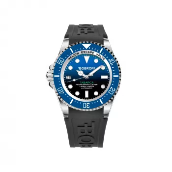 BOBROFF MAN BF0003ibaBFS 42mm Analog-Quarzuhr mit schwarzem Lederarmband