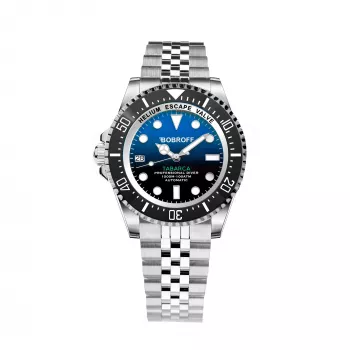 BOBROFF MAN BF0003iJ Analog-Quarzuhr 42mm schwarzes Leder