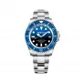 BOBROFF MAN BF0003J1ba 44mm Quarz Analoguhr - Schwarzes Zifferblatt, Lederarmband