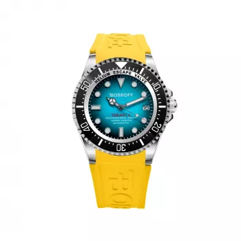 BOBROFF MAN BF0009-BFSTA 44mm Quarz Analog Uhr Edelstahl Silber