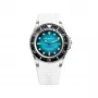 BOBROFF MAN BF0009-BFSTB 44mm Analog-Quarz-Armbanduhr - Edelstahlgehäuse, braunes Lederarmband