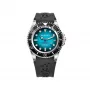 BOBROFF MAN BF0009-BFSTN Analog-Quarzuhr 44mm Edelstahlgehäuse Schwarzes Zifferblatt Lederarmband