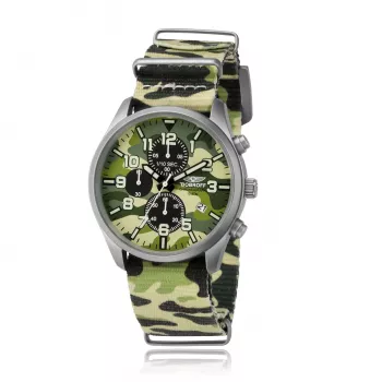 BOBROFF MAN BF0020 Analog-Quarzuhr 42mm Edelstahl Schwarzes Leder