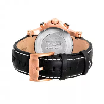 BOBROFF MAN BF1001M15 Analog-Quarz-Armbanduhr 44 mm Schwarzes Lederarmband