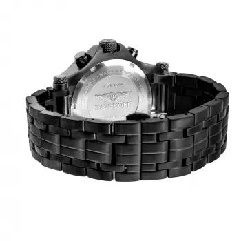 BOBROFF MAN BF1001M21M 44mm Herren Analog Quarzuhr Edelstahlgehäuse Schwarzes Zifferblatt Echtes Lederarmband