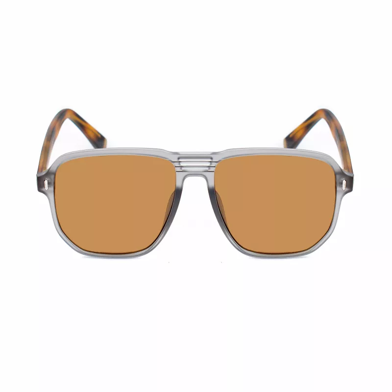 BOBROFF MAN BFG0003-C5 Rechteckige Sonnenbrille UV400 Polycarbonat-Glas 56/17/145 mm