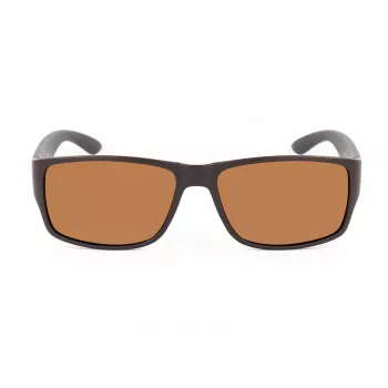 BOBROFF Herren-Sonnenbrille BFG0031-C4P - Rechteckiger schwarzer Rahmen, UV400-Glas
