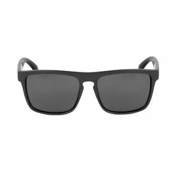 BOBROFF Herren rechteckige polarisierte Sonnenbrille BFG0033-S05P - Schwarzer Rahmen, graue Gläser, 57-18-138 mm
