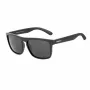BOBROFF Herren rechteckige polarisierte Sonnenbrille BFG0033-S05P - Schwarzer Rahmen, graue Gläser, 57-18-138 mm