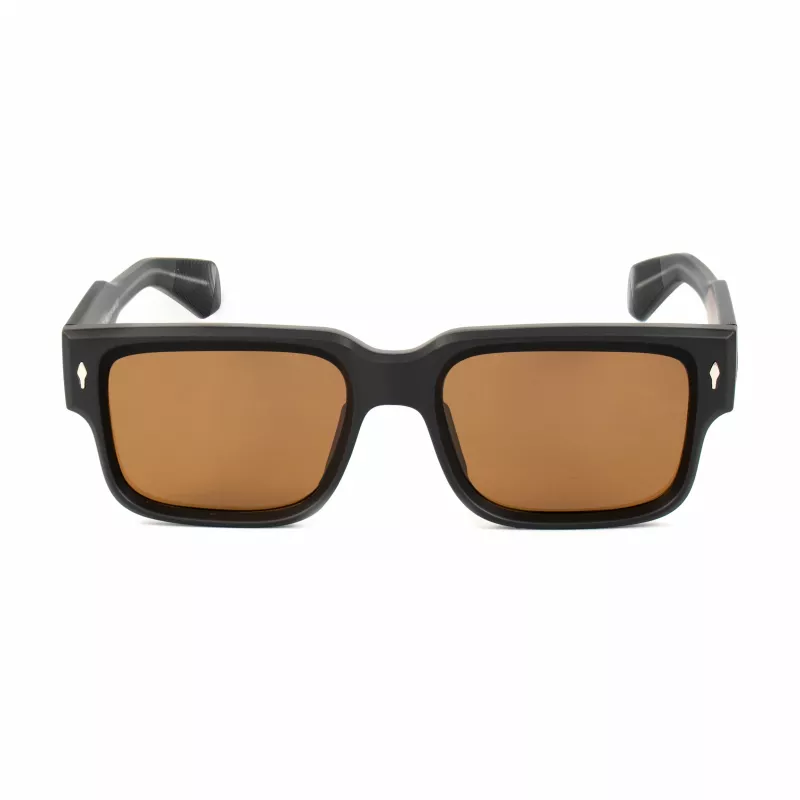 BOBROFF Herren-Sonnenbrille, rechteckig, BFG0021-C1 Schwarz/Grau UV400
