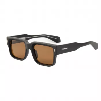 BOBROFF Herren-Sonnenbrille, rechteckig, BFG0021-C1 Schwarz/Grau UV400