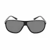 BOBROFF Herren-Rechteck-Sonnenbrille BFG0022-C1P - Schwarzer Rahmen, graue Gläser, UV400