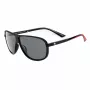 BOBROFF Herren-Rechteck-Sonnenbrille BFG0022-C1P - Schwarzer Rahmen, graue Gläser, UV400