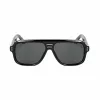 BOBROFF Herren-Sonnenbrille BFG0019-C1 Schwarzer Rahmen Graue Gläser UV400 56-19-148
