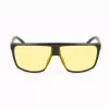 BOBROFF Herren-Sonnenbrille BFG0029-C3P - Rechteckiger Vollrandrahmen, schwarzer Rahmen mit grauen UV400-Gläsern (65/10/130 mm)