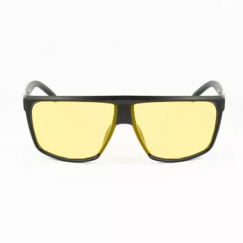 BOBROFF Herren-Sonnenbrille BFG0029-C3P - Rechteckiger Vollrandrahmen, schwarzer Rahmen mit grauen UV400-Gläsern (65/10/130 mm)