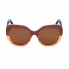 BOBROFF Damen-Sonnenbrille BFG0001-C4P - Rechteckiger Kunststoffrahmen, UV400 graue Polycarbonatgläser, 54/20/149 mm