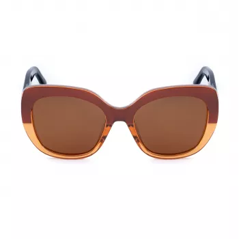BOBROFF Damen-Sonnenbrille BFG0001-C4P - Rechteckiger Kunststoffrahmen, UV400 graue Polycarbonatgläser, 54/20/149 mm