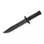 BOKER MAGNUM John Jay Survival Knife 02SC004 Feststehendes Messer 440A Edelstahl Clip Point Sägerücken Aluminiumgriff mit Überlebensset und ABS-Scheide