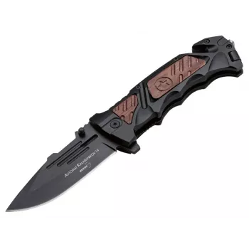 Böker Plus AK-14 Klappmesser AUS-8 Edelstahl Drop-Point-Klinge Aluminiumgriff Linerlock