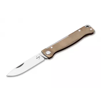 Boker Plus Atlas Brass Klappmesser D2 Klinge Frame Lock EDC