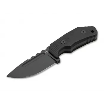 Böker Plus Little Dvalin Feststehendes Messer Schwarz D2 G10