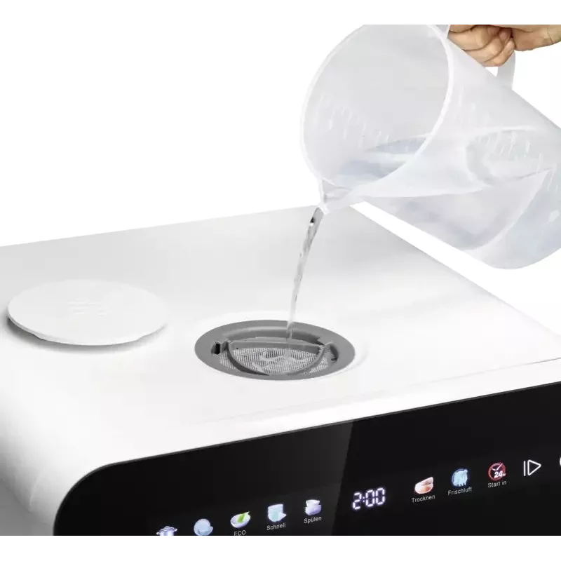 Bomann TSG 5702 Tischgeschirrspüler Weiß mit 5L Wassertank, 2 Maßgedecke, 6 Programme, Energieklasse F