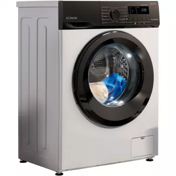 BOMANN WA 7162 Frontlader-Waschmaschine, 7 kg, 1400 U/min, Weiß/Schwarz